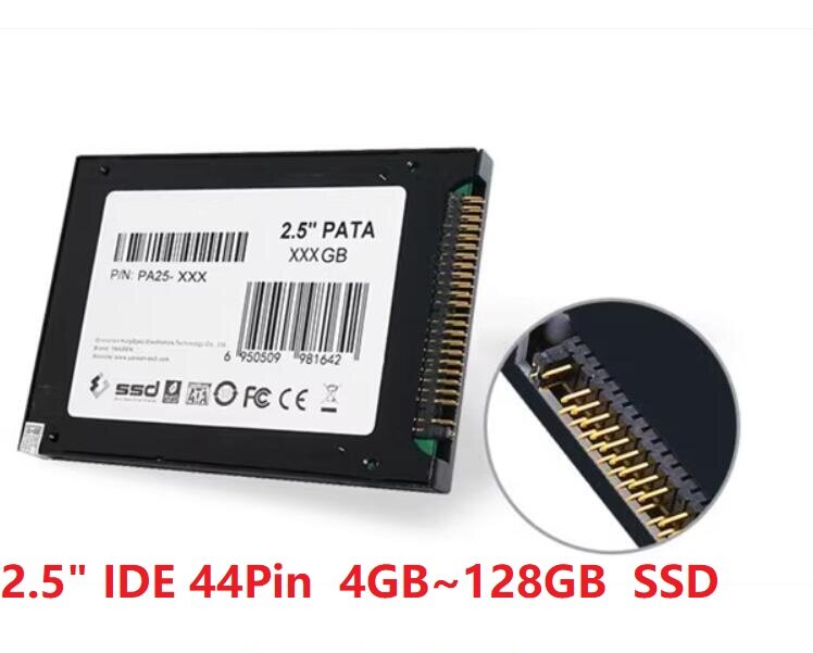 Новый твердотельный накопитель 2,5 дюйма 4 ГБ 8 ГБ 16 ГБ 32 ГБ 64 Гб 128 ГБ 44p IDE SSD 2,5 дюйма 4 ГБ 8 ГБ IDE, 44 контакта, толщина 9,5 мм для промышленного ПК
