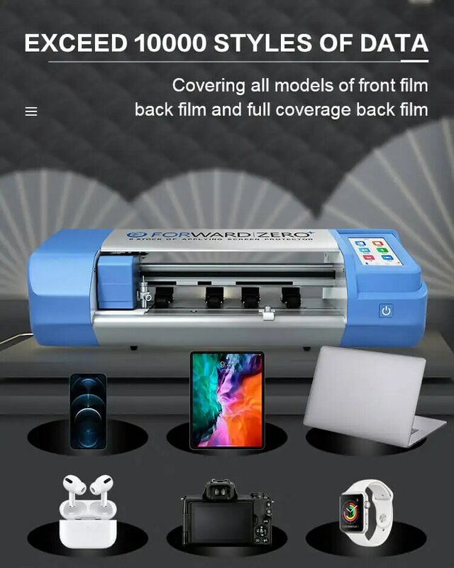 FORWARD 2021 New Zero+ Screen Protector Film Cutting Machine For ipad mobile phones watches TPU PET Film Cutting