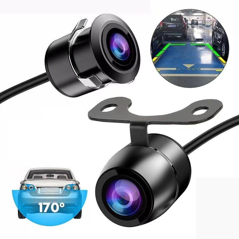 Câmera de Visão Traseira Do Carro, 170 Graus de Vídeo HD, Visão Noturna, Invertendo, Auto Estacionamento, CCD, Impermeável LED, Auto Backup Monitor