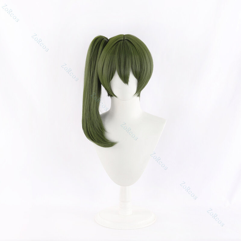 Peluca Ubel Anime Frieren: Beyond Journey's End Cosplay para mujer, lindo cabello verde oscuro, gorra de peluca gratis