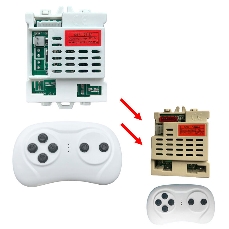 BDM CSG4A Mobil Listrik Anak-anak Penerima Remote Control Bluetooth, Penerima Remote Control 2.4G untuk Mengendarai Mobil Mainan Listrik
