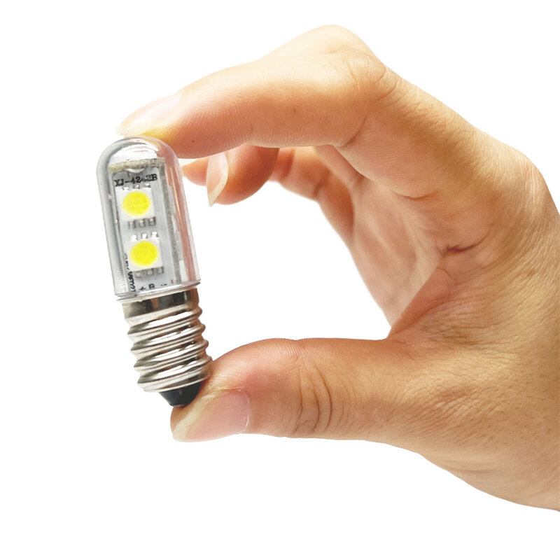 Lampu bohlam kulkas LED Mini E14 SMD5050 0.5W 1W, kap mesin jahit meja malam lampu LED kulkas Microwave oven