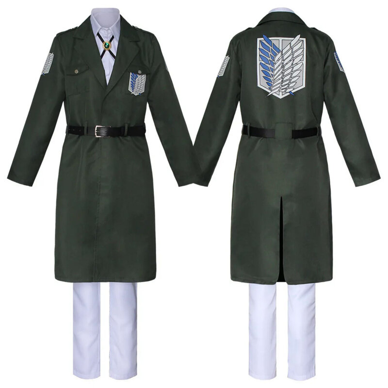 Attack on Giant Cos Cloak Investigation Corps Uniform Same Military Green Coat Anime Costume Performance Costume Cos Costume