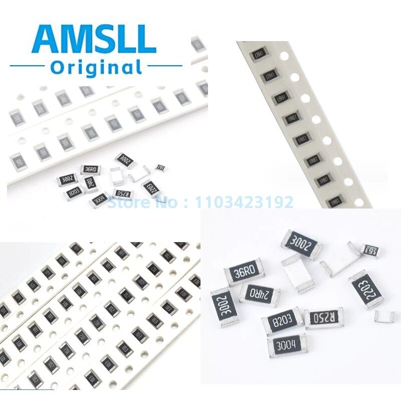 5000pcs 1206 (3216)3.2x1.6mm 1% SMD chip Resistor 2R 2.05R 2.1R 2.15R 2.2R 2.21R 2.26R 2.32R 2.37R 2.4R 2.43R Ω 1206 1% 1/4W