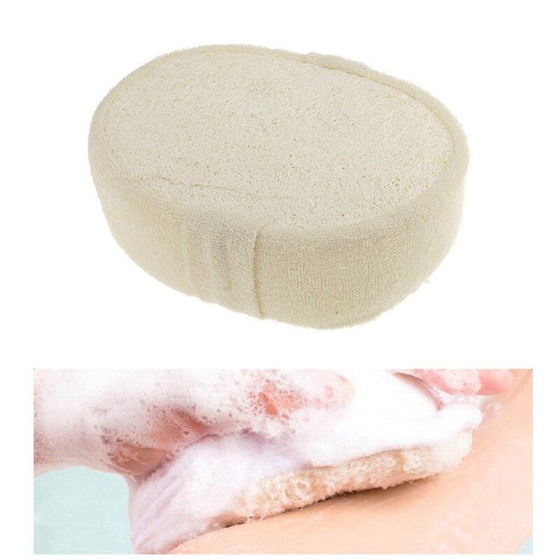 Esponja de Luffa Natural para baño, exfoliante de ducha para todo el cuerpo, cepillo de masaje saludable, 6 uds.
