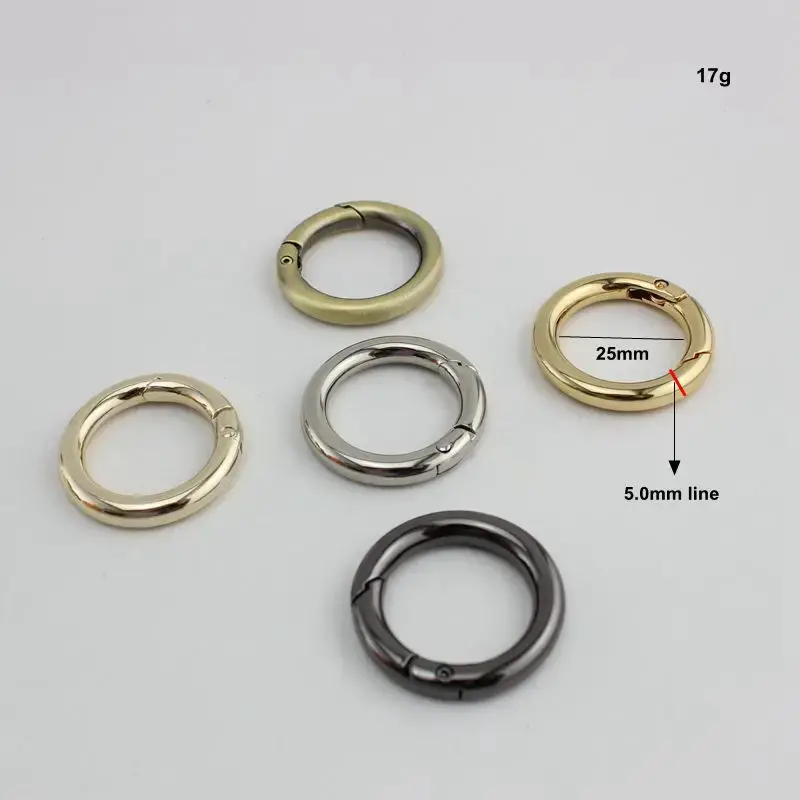 60 Stuks Binnen 19 Mm 25 Mm Snap Clip Trigger Spring Ring Voor Maken Purse Bag Handtas Handvat Connector