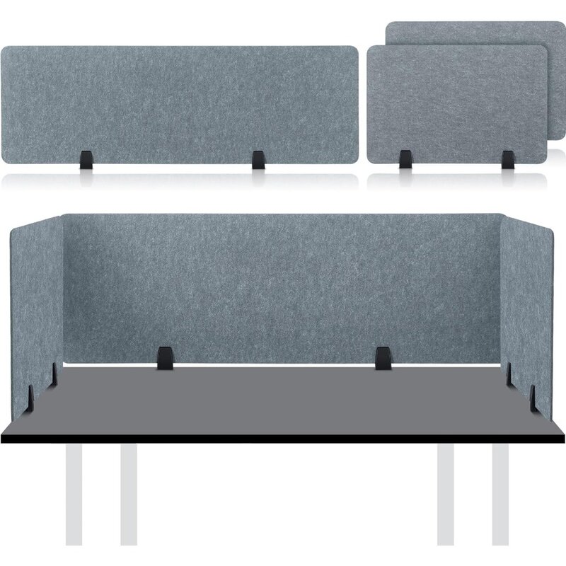 3 Pcs Acoustic Desk Divider Soundproof Desk Privacy Panel Freestanding Desk Partitions Sound Absorbing for Students Office