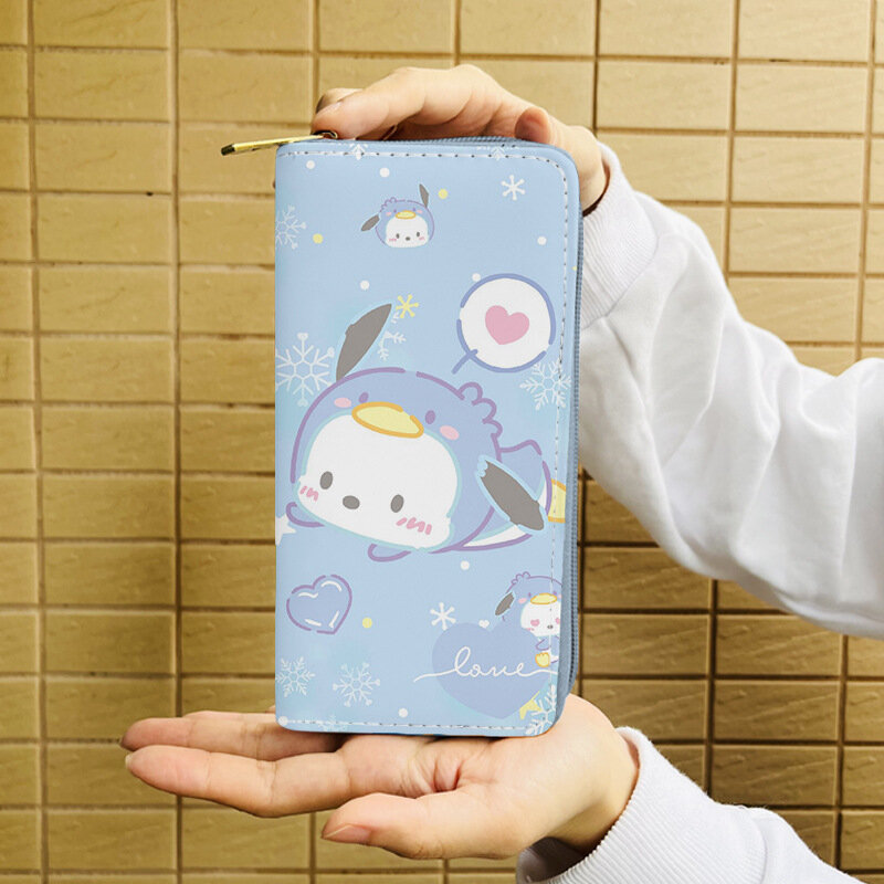 Nette Kawaii Sanrio Spielzeug Geldbörse Pochacco Cartoon Geldbörse Plüsch Lagerung Tasche Mädchen Geburtstag Geschenke Große Kapazität Urlaub Geschenke