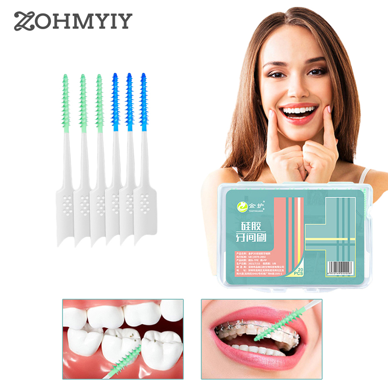 30Pcs Interdental Brush Cleaning Between Teeth Oral Care Toothpick Dental Tool Floss Orthodontic Oral Dental Hygiene Tool