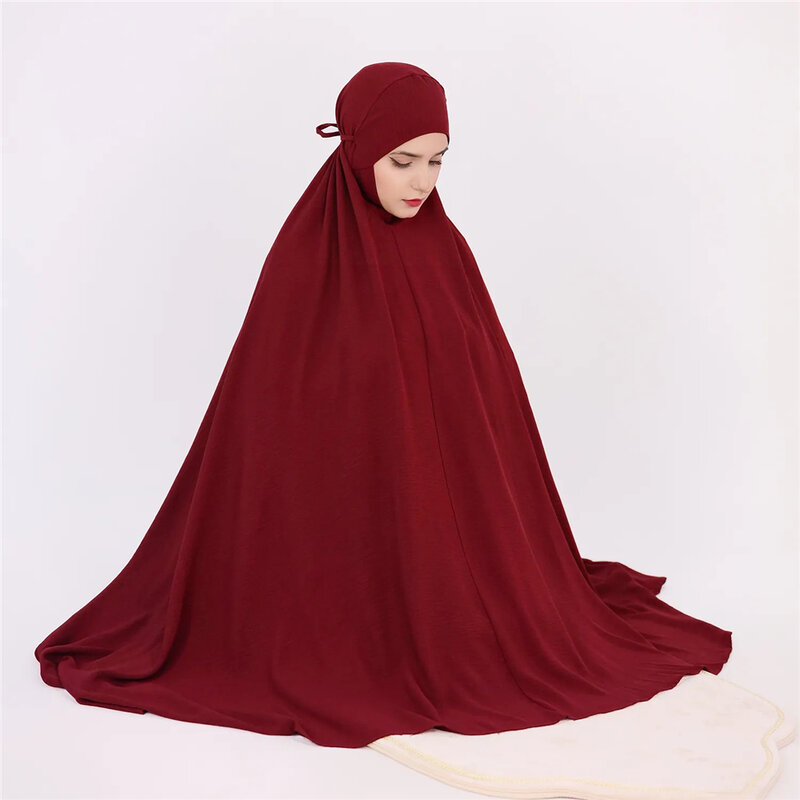 Eid Hooded Ramadan Overhead Hijab Abaya Khimar 2 Piece Set Abayas Prayer Garment Muslim Women Skirt Turkey Dubai Dress Clothing