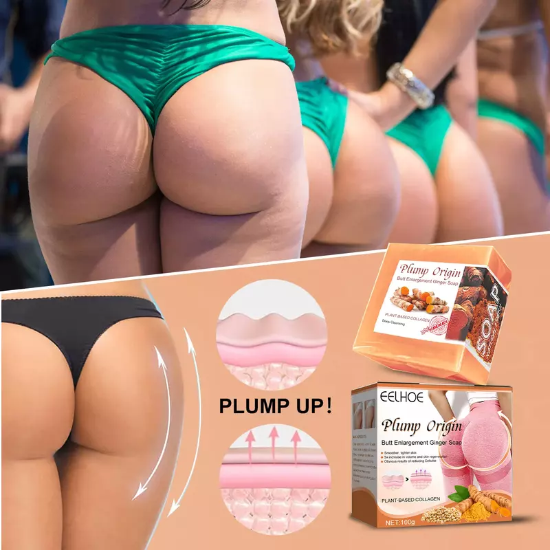 Ginger Butt Lift Handmade Soap Effective Buttock Enlargement Lift Up Fast Growth Firming Brightening Anti-Wrinkle Body Care Soap