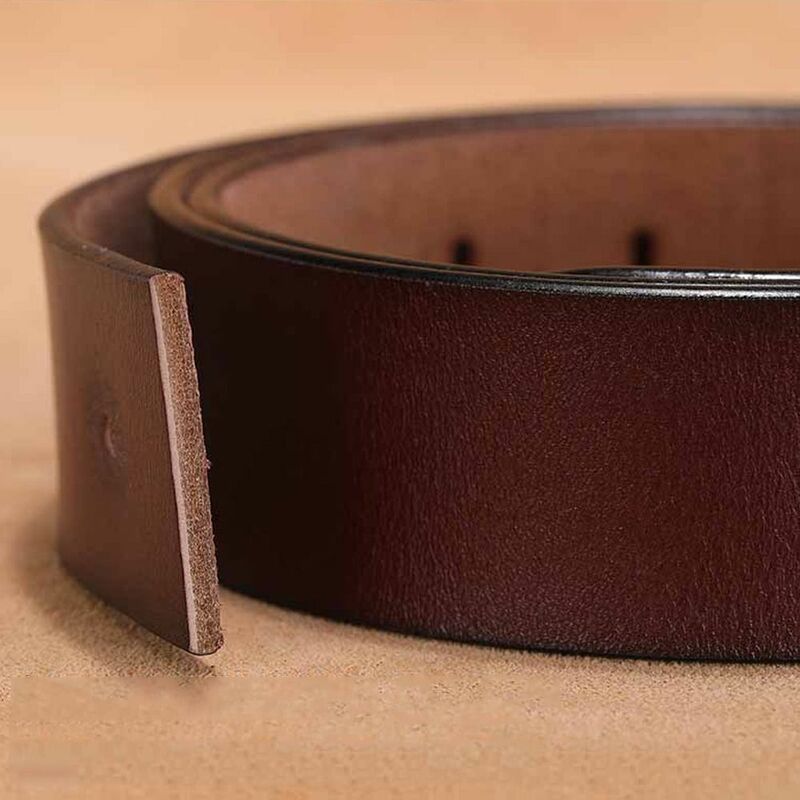 Casual Replacement Craft DIY Classic Waistband Genuine Leather Belt No Buckle Girdle 3.3/3.8cm with Hole