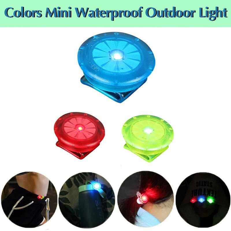 Mini Running LED Signal Light, Luminous Warning Light, Super Bright Color, Night Running Clothes Clip, Montanhismo, Outdoor