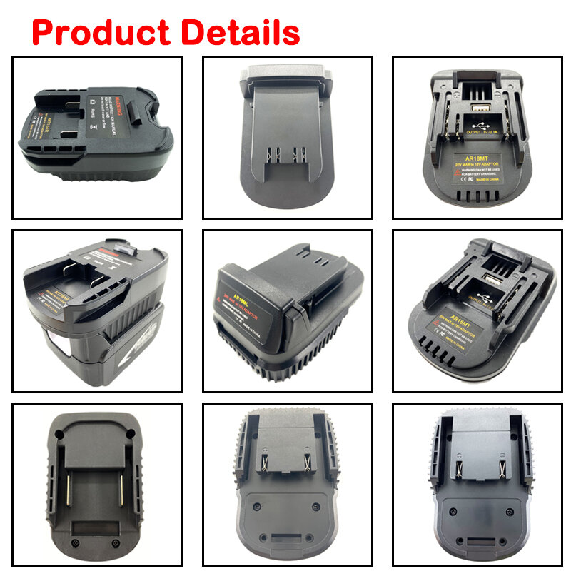마키타용 배터리 어댑터 컨버터, 리지드 AEG, 밀워키용, 리지드 AEG, 마키타 전동 공구용