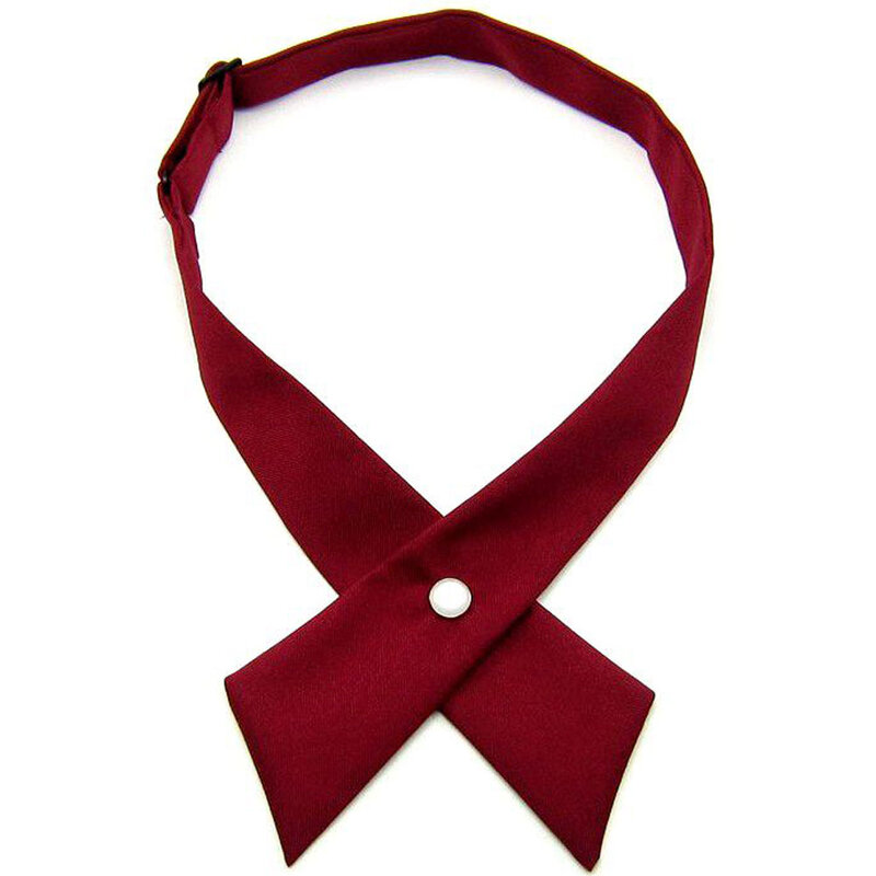 ربطة عنق Y1UB كاجوال رسمية بلون واحد للرجال والنساء البالغين قابلة للتعديل لربطة عنق متقاطعة