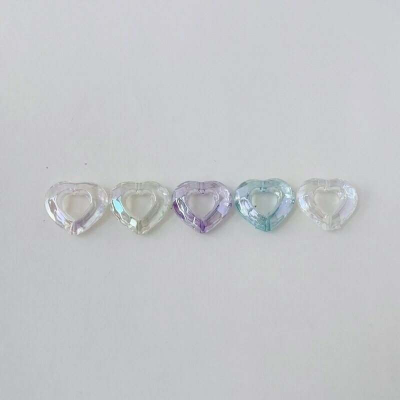 Acryl hartvorm spacer kralen sieraden maken losse kralen kleurrijke kralen