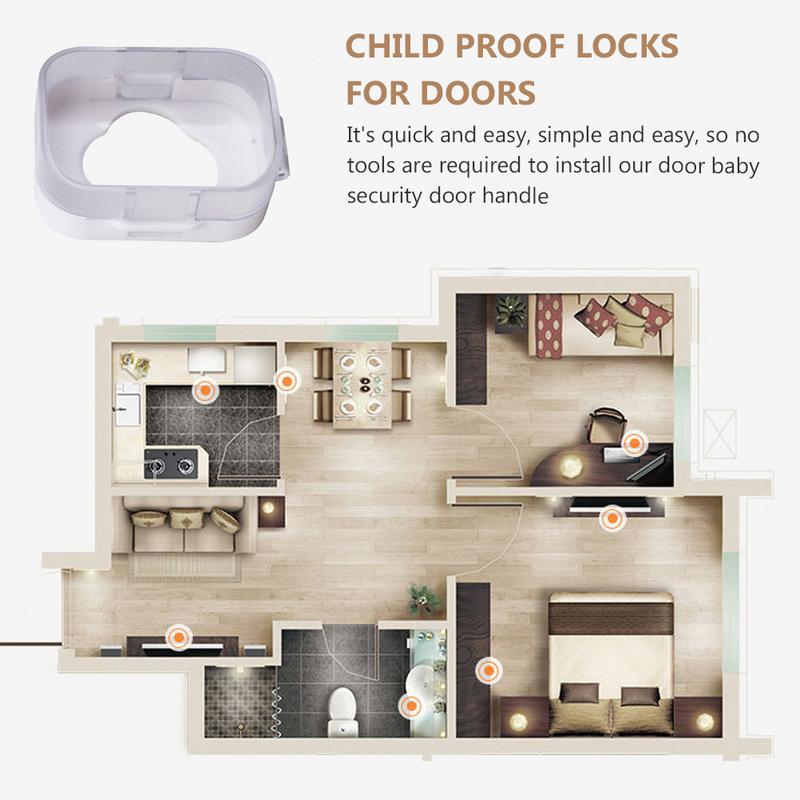 Penutup kunci pengaman kunci pintu anak, Anti-Lock saklar bayi bukti Outlet meliputi pegangan kenop anak balita pemeriksaan pintu Abs