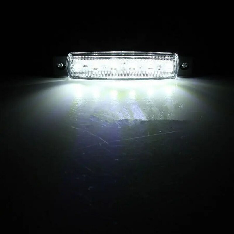 ضوء علامة جانبية للمقطورة ، شاحنة ، قارب ، حافلة ، مصابيح جانبية خلفية مقاومة للماء ، أبيض ، ABS SMD ، 6 LED ، 5 لومن ، مؤشر W