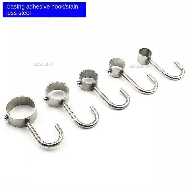 1Pcs Zinc Alloy Metal Clothing Rod Fixed Positioning Clothes Hook Pipe Diameter Kitchen Accessories Bathroom