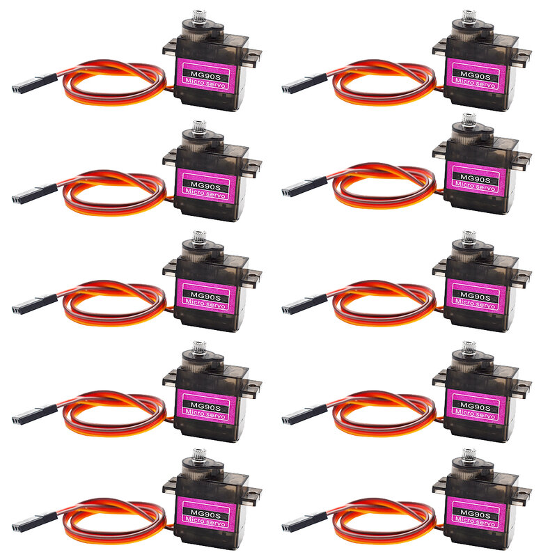 2/4/5/10/20 Pcs MG90S All metal gear  9g Servo SG90 Upgraded version For Rc Helicopter Plane Boat Car MG90 9G Trex 450 RC Robot