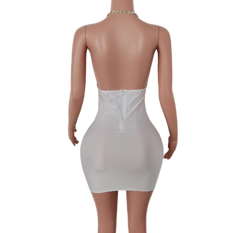 Gaun Wanita Elegan untuk Wanita 2023 Berlian Imitasi Rumbai Gaun Pesta Klub Mode Pakaian Pesta Seksi Gaun Ulang Tahun Jubah Chic