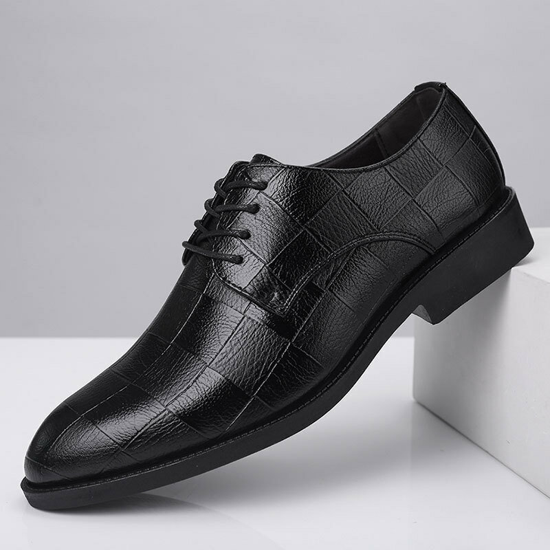 Мужские кожаные туфли, мягкая подошва, заостренный носок, деловой стиль, Классическая обувь, модные