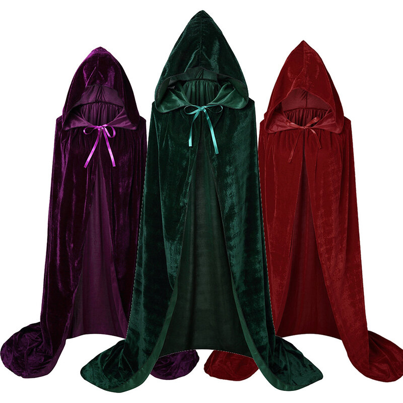 Filme Hocus Pocus 2 Witch Cosplay Costume para crianças, Halloween Party Cape, longo casaco com capuz, Mary, Mary, Winifred, Sanderson, irmã, adulto