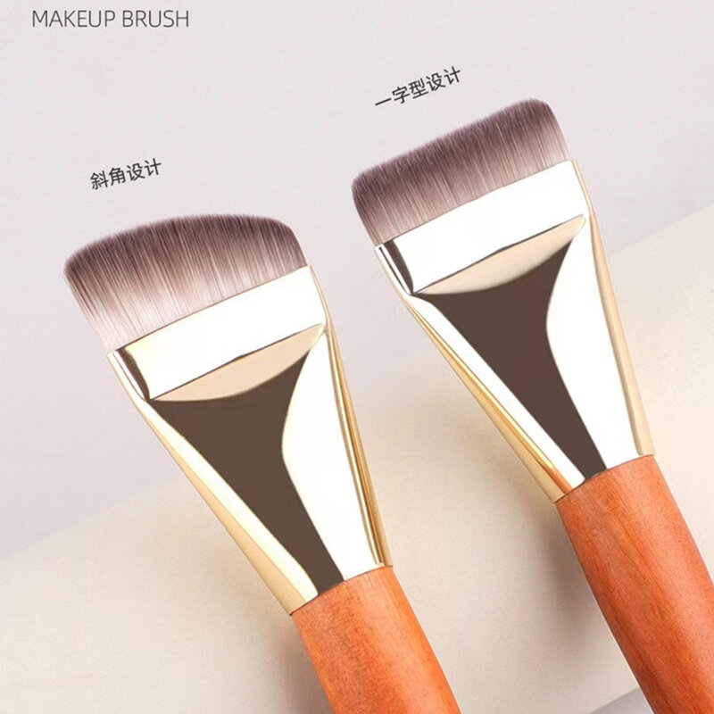 1/2pcs Ultra Thin Foundation Brush Soft Hair Thin Face Contour Brush Flat Contour Brush Blending Foundation Cream Makeup Brushes