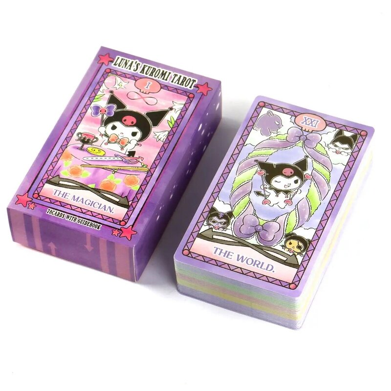 Jeu de cartes de tarot Kuromi Melody, 78 cartes, Hello Kitty Sanurgente, jeu de société, oracle, fête, famille, 2024