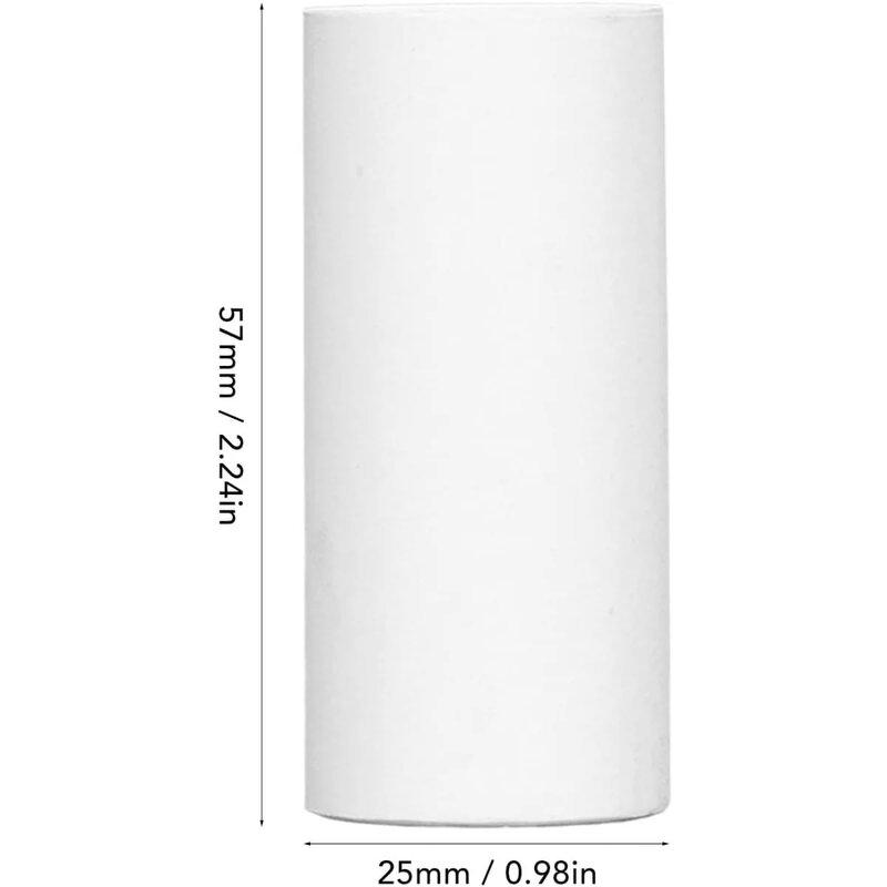 印刷された熱反応性ミニプリンターペーパーロール,サーマルラベル,白,57x25mm, 10ロール