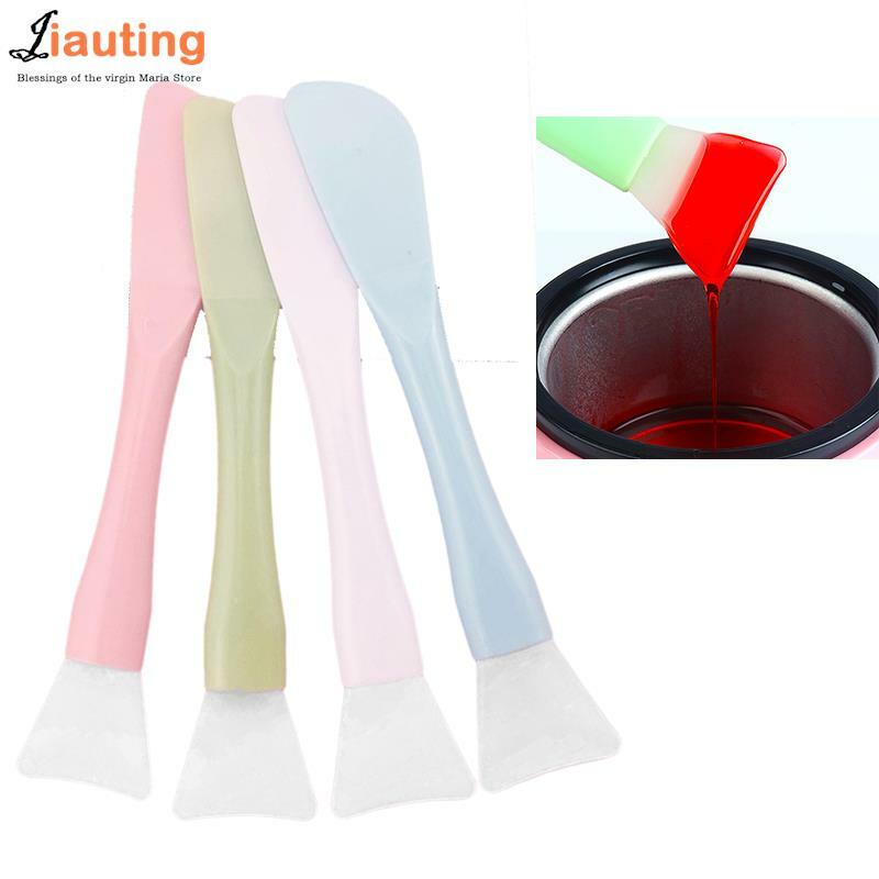 1PC Silicone Facial Mask Brush Soft Head With Scraper Integrated Dual-use Mud Film Brush DIY Film Adjusting Beauty Tool Beauty