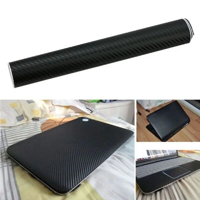 3D Carbon Fiber Vinyl Wrap Film Glänzend Schwarz Selbstklebende Auto Wrap Folie Aufkleber Konsole Computer Laptop Haut