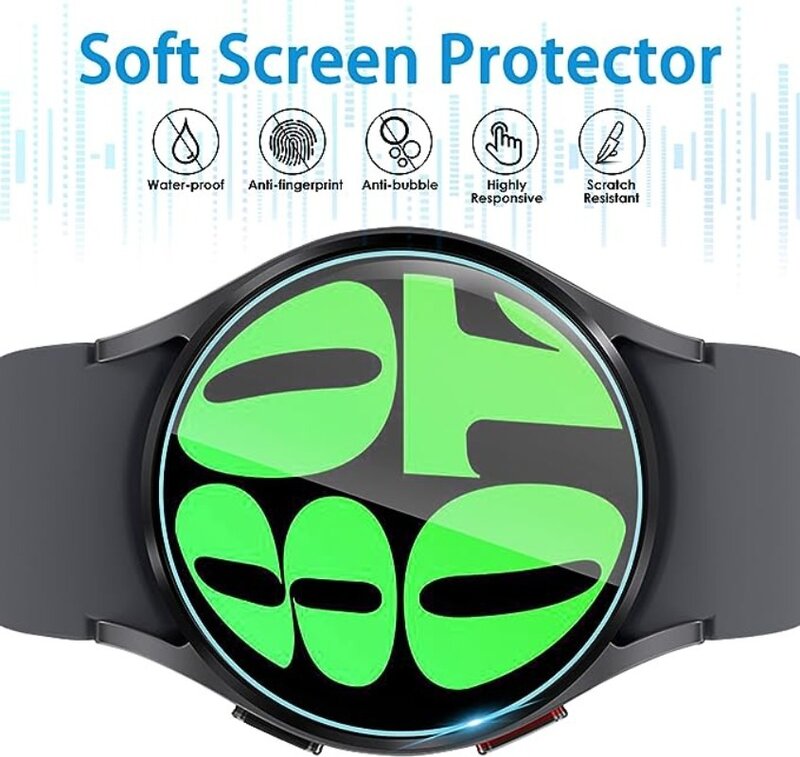 Película protectora de pantalla para Samsung Galaxy Watch 6, vidrio templado para reloj inteligente 6, 42mm, 46mm, 40mm, 44mm