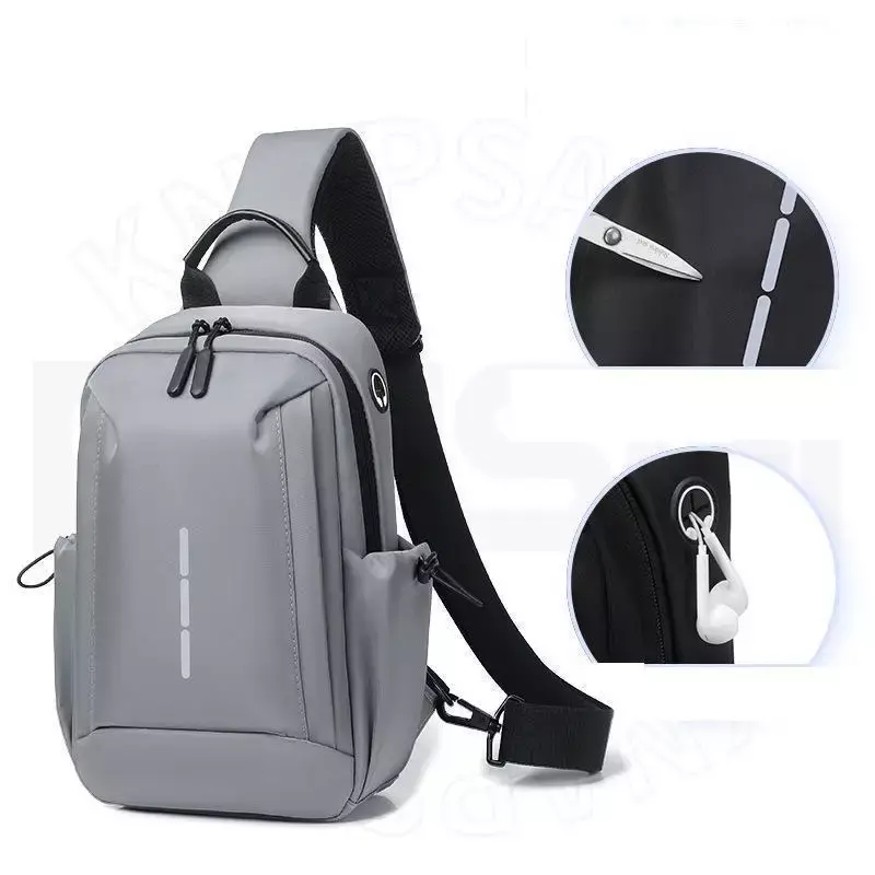 New Men's Shoulder Bag Lightweight Fashion Travel Small Backpack High Quality Commuter Large Capacity Ultra-light Chest Bag