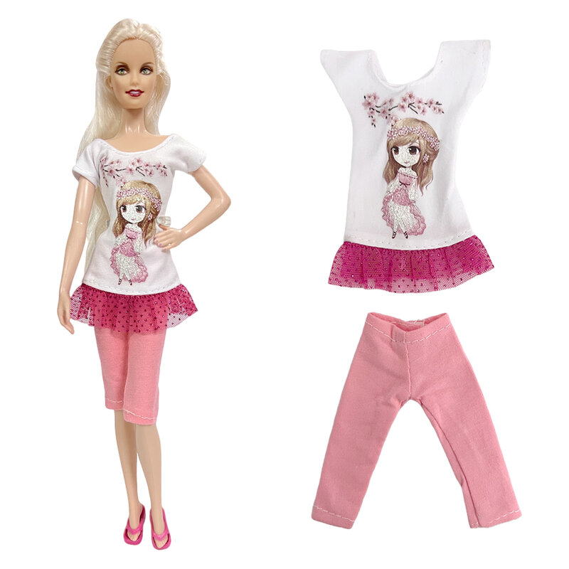 Костюм без рукавов + брюки для Барби аксессуары для кукол игрушки 284F, 1 комплект