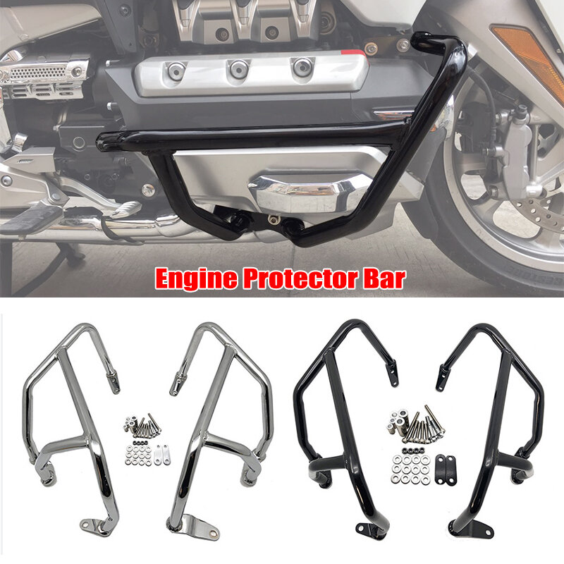 For HONDA Gold Wing 1800 Engine Guard Crash Bar Bars Bumper Protector Goldwing GL1800 F6C 2018 2019 2020 Motorcycle Accessories