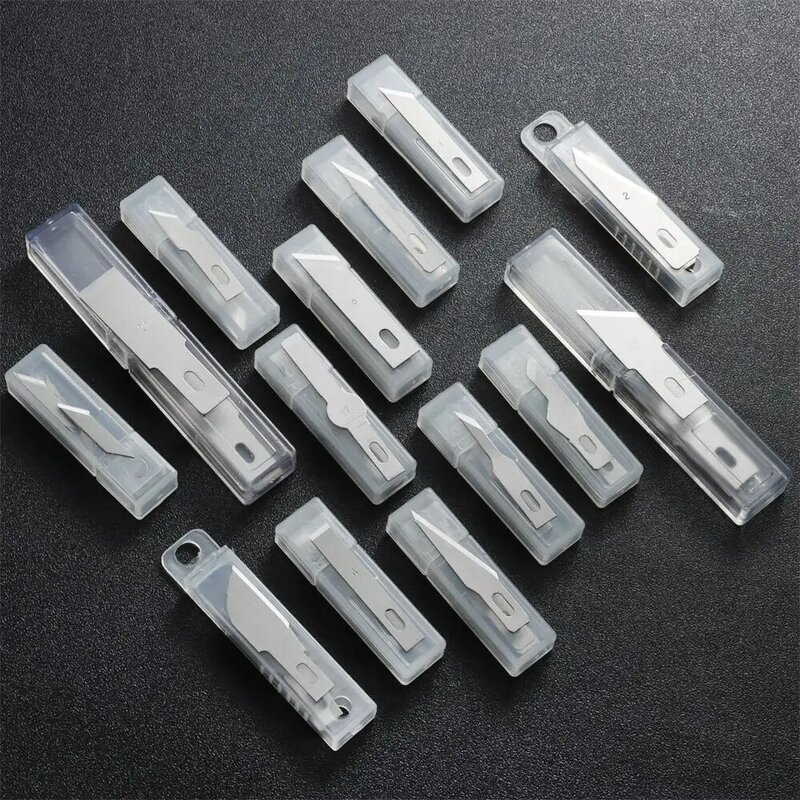 10PCS Engraving Non-Slip Metal Scalpel Knife Parts Blades Cutter Craft Knives for Mobile Phone PCB Repair Hand Tools Accessories