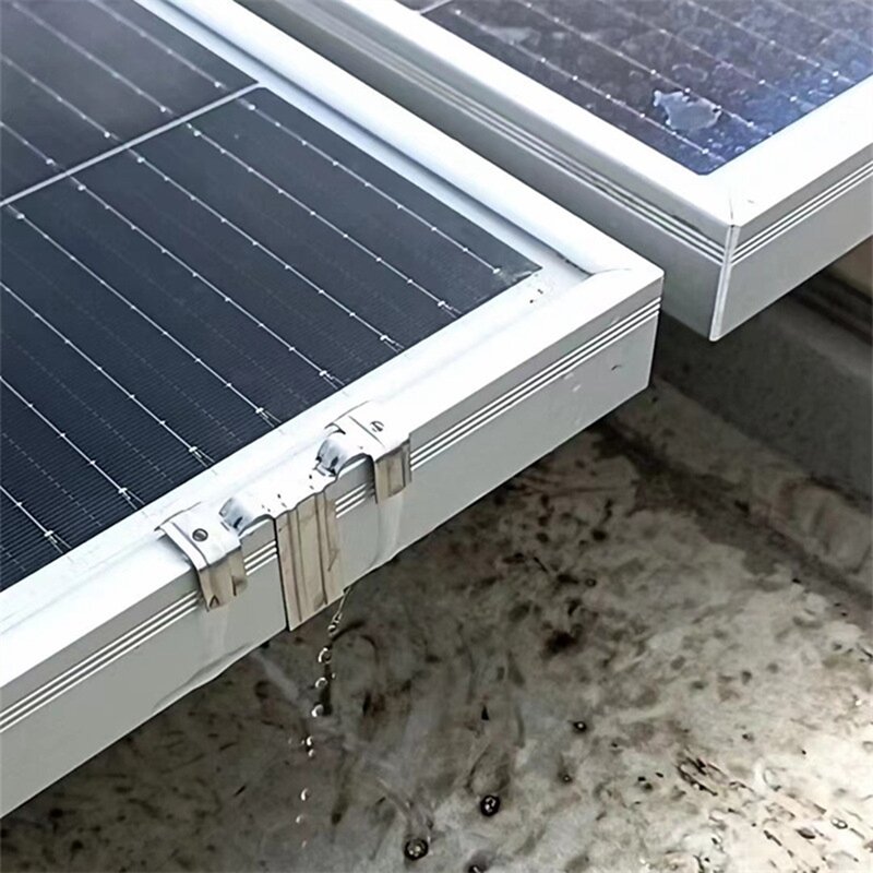 20PCS pannello fotovoltaico fibbia di drenaggio piastra di superficie pannello solare Clip di scarico dell'acqua per pannello solare drenante 35Mm durevole