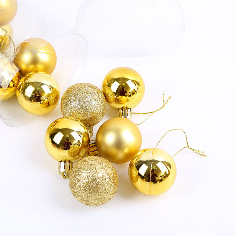 Shatterproof Christmas Tree Balls Shiny Balls Easy to Hang with Hooks for Christmas Tree Decoration Supplies