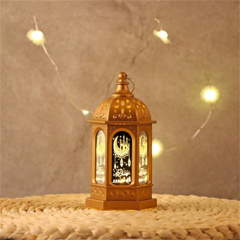 Ornamen lampu LED Festival Ramadan, lampu gantung Lebaran Mubarak, perlengkapan pencahayaan Led dekoratif Islam Muslim liburan