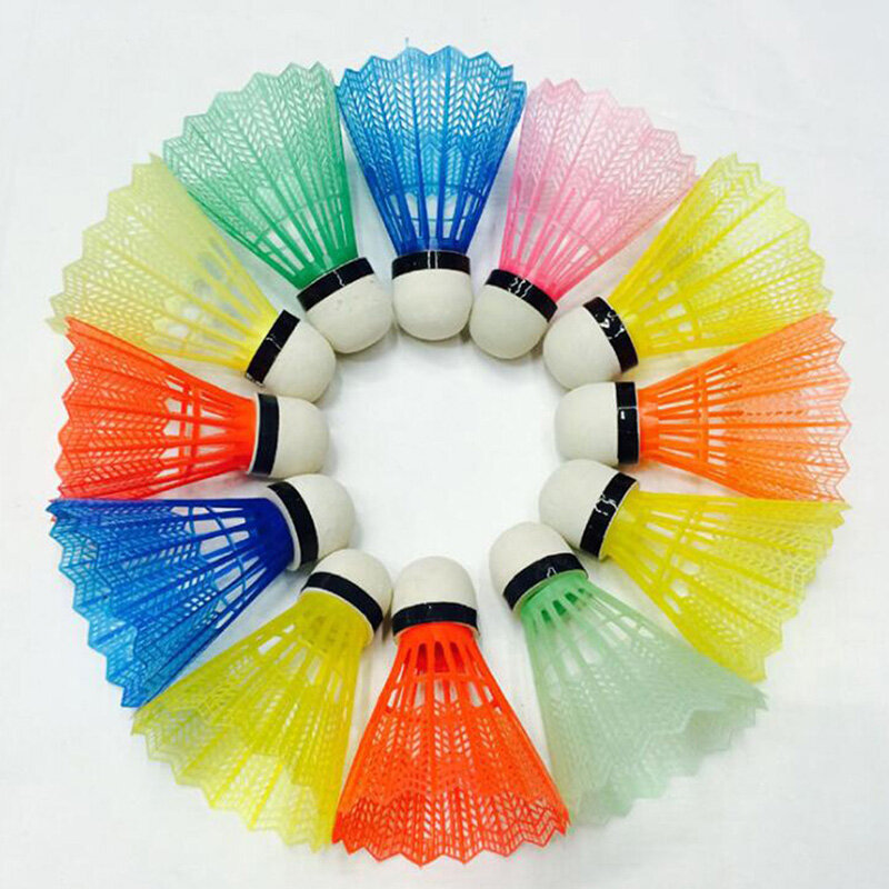 12 шт красочные бадминтон воланы из гусиного пера для бадминтона шарики для спорта на открытом воздухе Аксессуары для бадминтона Прочный бадминтон
