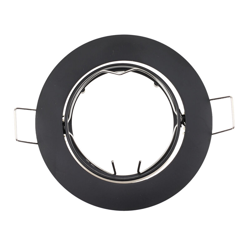 Raccords en alliage de zinc avec trou coupé, ampoule spot Gu10, anneaux de downlight LED, kits, 70mm, 2 pièces
