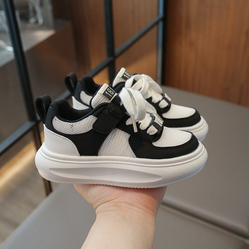 Zapatos blancos pequeños para niños y bebés, zapatillas deportivas de suela suave transparente para estudiantes