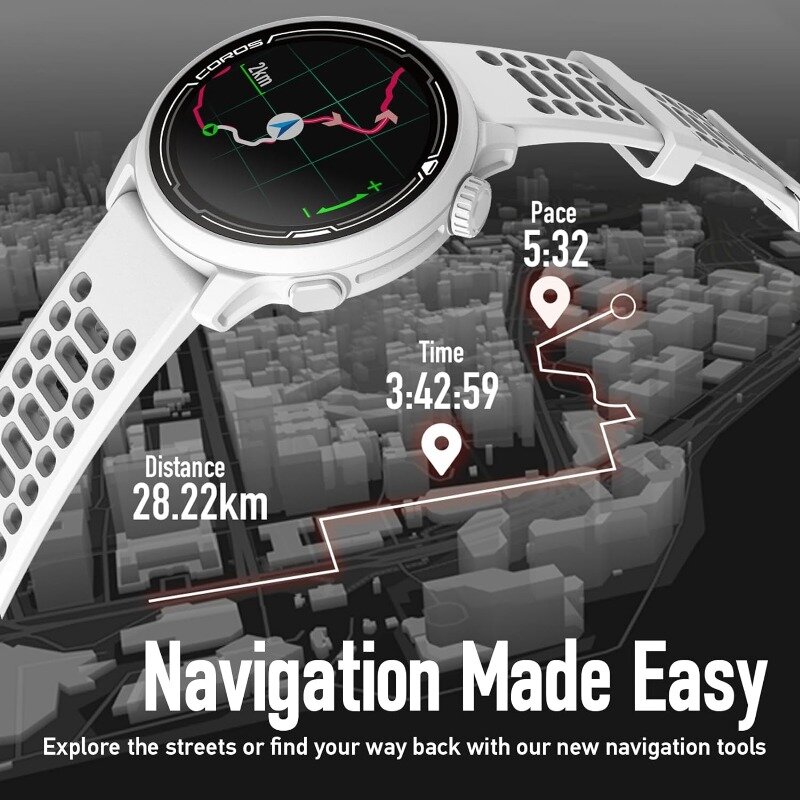 COROS PACE 2 Sport Watch GPS Heart Rate Monitor,20 Days Long Battery Life,Barometer,Lightweight, Strava,Training Plan,Navigation
