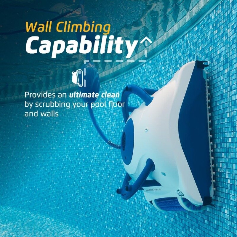 Dolphin Nautilus-aspiradora robótica para piscina, aspirador de hasta 26 pies, escalada en pared con cepillo de fregado