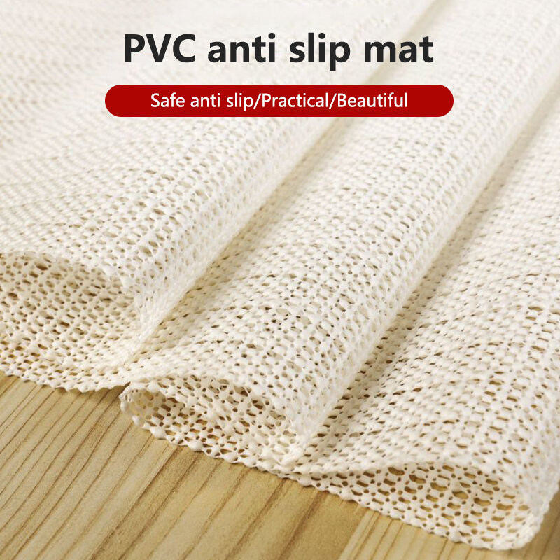 PVC berbusa Non Slip tikar kasur Sofa tikar antiselip kain jaring karpet rumah tangga matras Yoga anti-selip memperbaiki kain