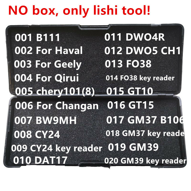 121-140ไม่มีกล่อง Lishi 2 In 1 2in1เครื่องมือ Kia2018 SX9 TOY2018 TOY47 HON77 YH65 HU136 TOY51 HON41 HU134 HON63 Ford2017สำหรับ Mahindra