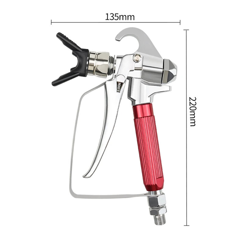 Airless Paint Spray Gun & 517 Tip Suitable for All airless Paint Spraying Machines, Swivel Joint & High Pressure 3600 PSI