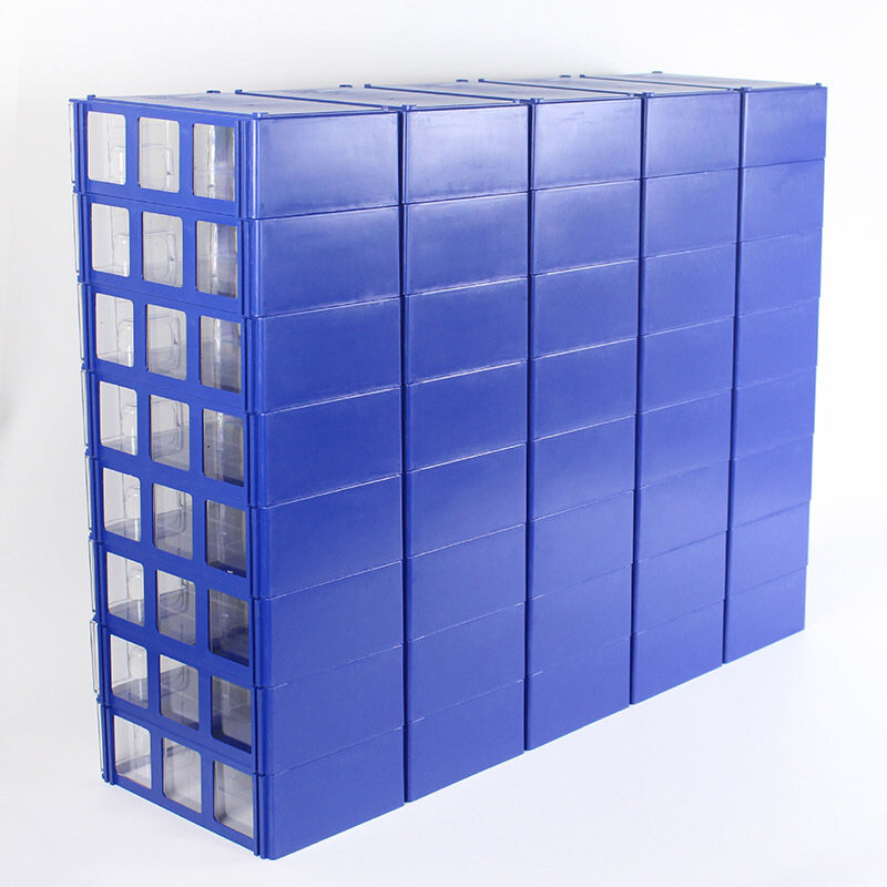 Kotak Penyimpanan Bagian Perangkat Keras Plastik Stackable Kotak Alat Sekrup Komponen Rak Kabinet Gabungan Kotak Laci Blok Bangunan