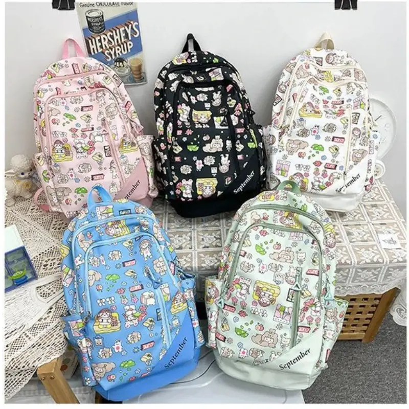Школьный портфель с граффити, повседневный рюкзак, дизайнерский водонепроницаемый уличный рюкзак для ноутбука, дорожный рюкзак, рюкзак